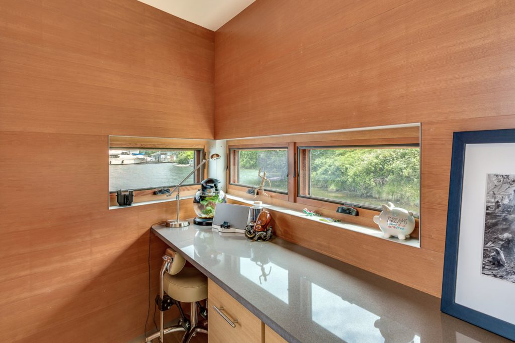 Seattle Floating Homes, Ward's Cove #12, built-in office