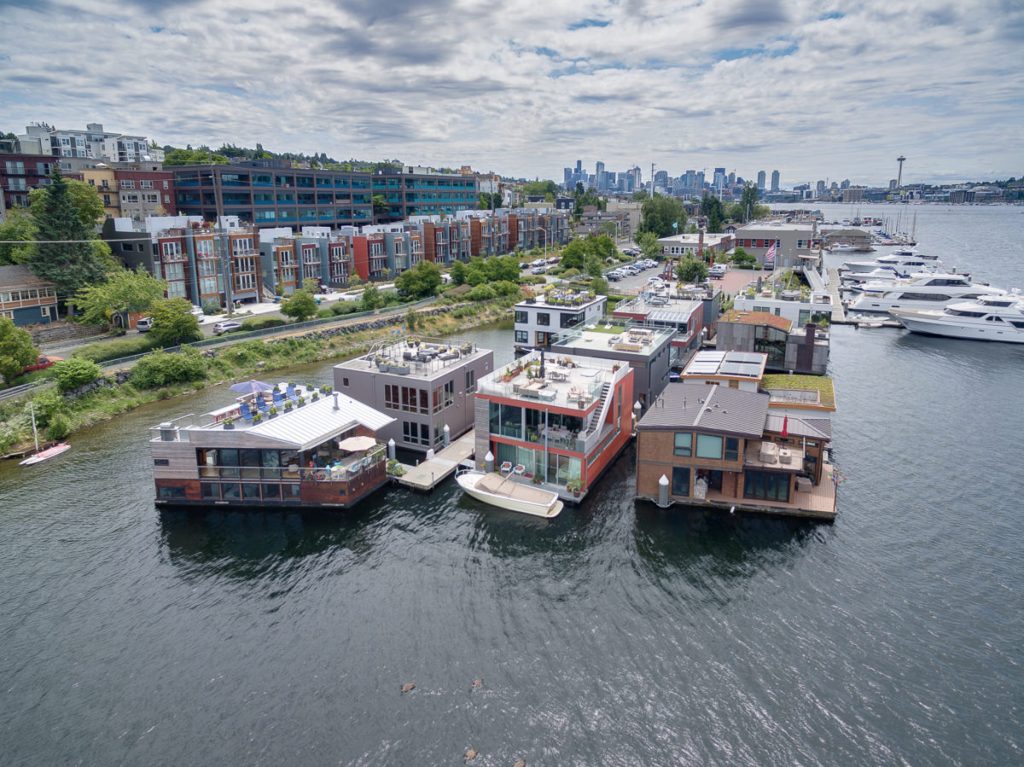 Seattle Floating Home, Ward's Cove #12, Aerial